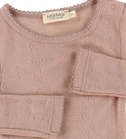 MarMar Bodysuit l/s - Benedikte - Wool - Burnt Rose