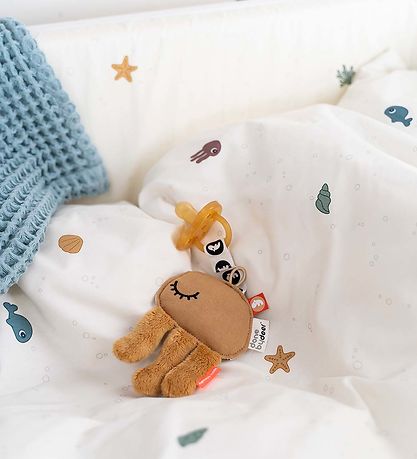 Done by Deer Pacifier Clip - 9x13 cm Cozy Jelly - Mustard