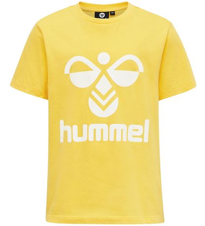Hummel Stuttermabolur - hmlTres - Gult