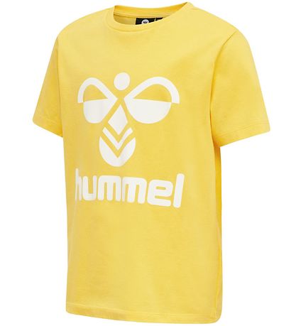 Hummel Stuttermabolur - hmlTres - Gult