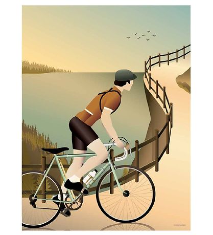 Vissevasse Veggspjald - 50x70 - Cycling In The Hills