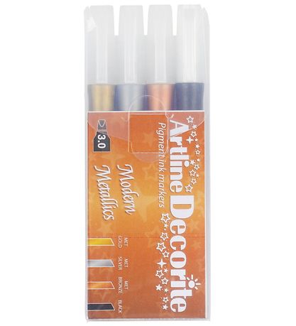 Artline Markers - Decorite Flat - 4 pcs. - Modern Metallics