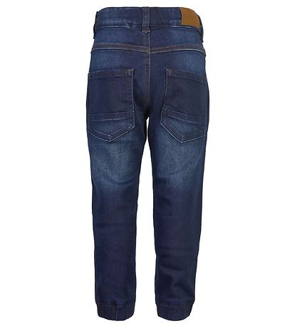 Minymo Byxor - Stretch Loose Fit - Mörk Blå Denim