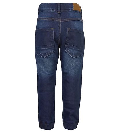 Minymo Pants - Stretch Loose Fit - Dark Blue Denim