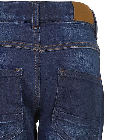 Minymo Byxor - Stretch Loose Fit - Mörk Blå Denim