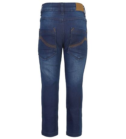 Minymo Byxor - Stretch Slim Fit - Mörkblå Denim