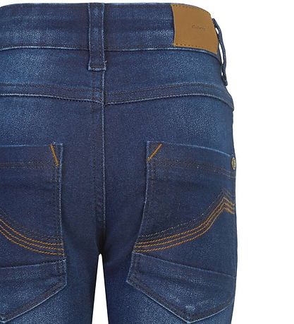 Minymo Housut - venytt Slim Fit - Tummansininen Denim