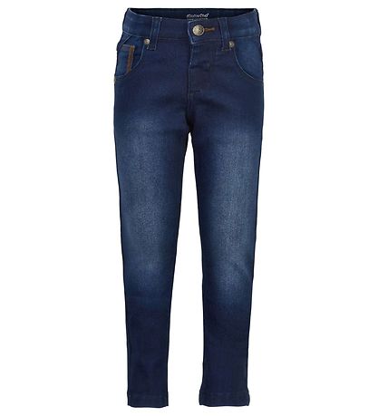 Minymo Housut - venytt Slim Fit - Tummansininen Denim