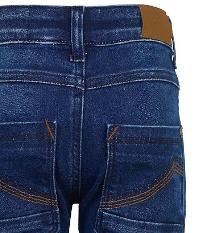 Minymo Byxor - Stretch Slim Fit - Blå Denim