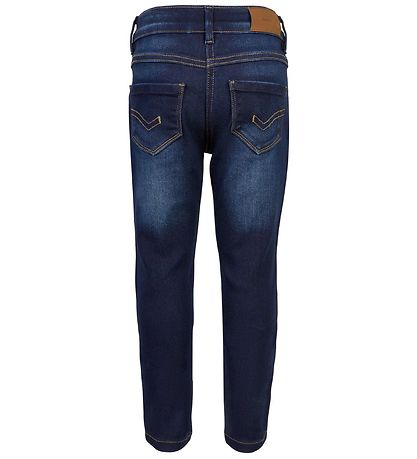 Minymo Housut - venytt Slim Fit - Tummansininen Denim