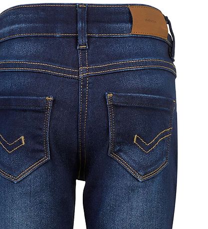 Minymo Byxor - Stretch Slim Fit - Mörkblå Denim