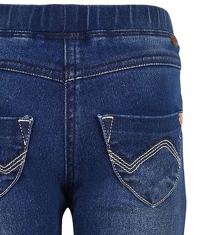 Minymo Jeggings - Stretch Slim Fit - Blátt