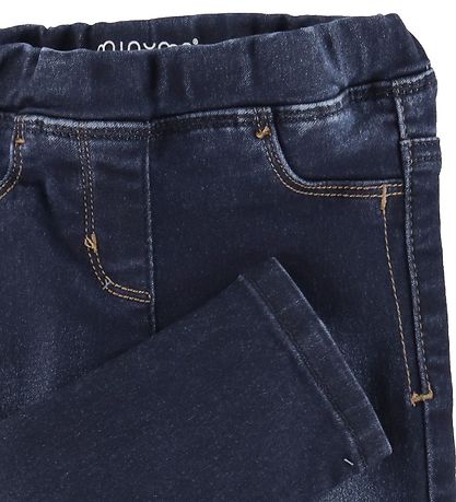 Minymo Byxor - Stretch Slim Fit - Mörkblå Denim