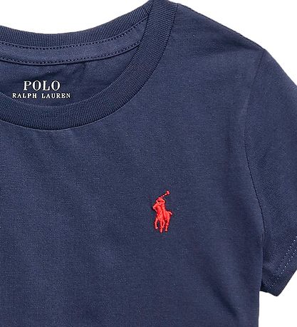 Polo Ralph Lauren Stuttermabolur - Dökkblátt
