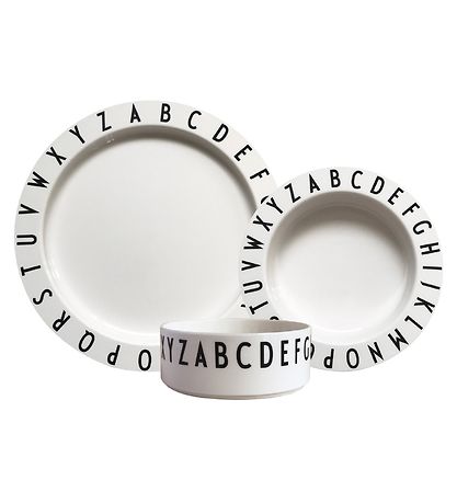 Design Letters Dinner Set - Tritan - 3 Parts - Eat & Learn - Whi