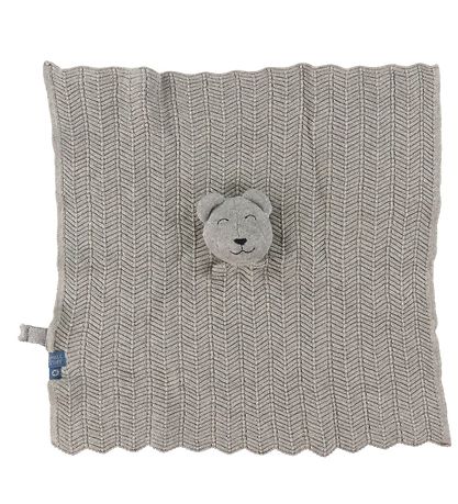 Smallstuff Comfort Blanket - 35x35 cm - Grey Melange w. Soft Toy