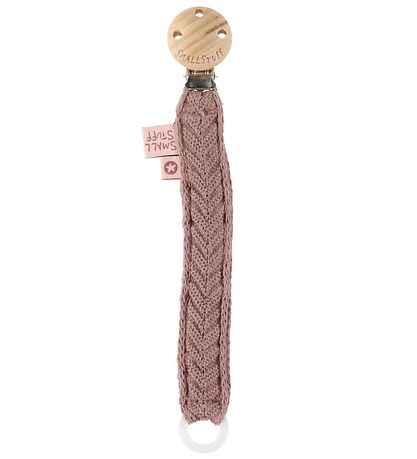 Smallstuff Pacifier Clip - Crochet - Dark Rose
