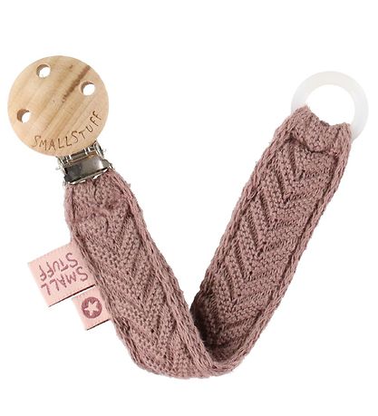 Smallstuff Pacifier Clip - Crochet - Dark Rose