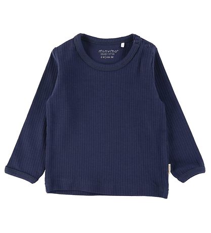 Minymo Pullover - Rib - 2er-Pack - Blue