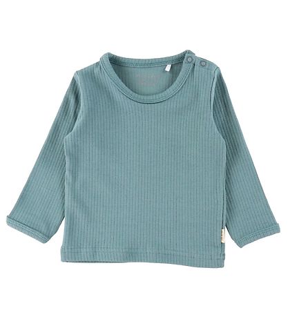 Minymo Long Sleeve Top - Rib - 2-pack - Goblin Blue