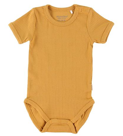 Minymo Bodysuit s/s - 2-pack - Amber Gold