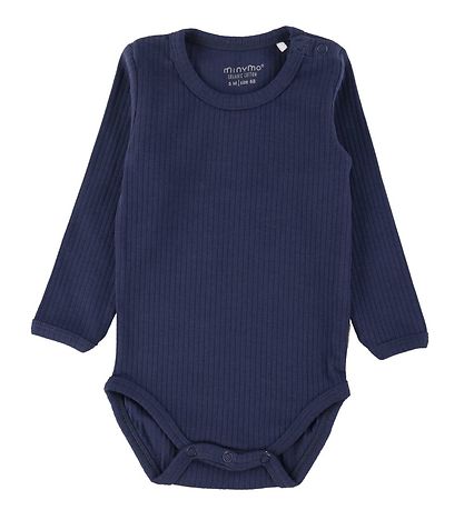 Minymo Bodysuit l/s - 2-pack - Goblin Blue