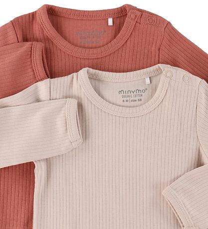 Minymo Bluse - Rib - 2er-Pack - Canyon Rose