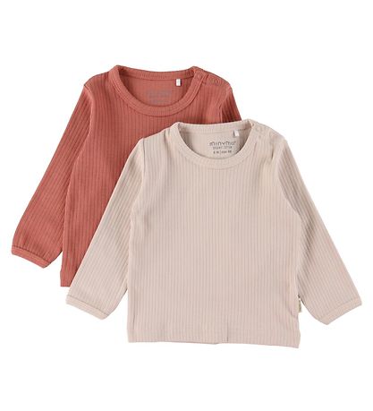 Minymo Blouse - Rib - 2-Pack - Canyon Rose