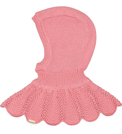 MarMar Balaclava - Wool/Cotton - 2-layer - Knitted - Raspberry