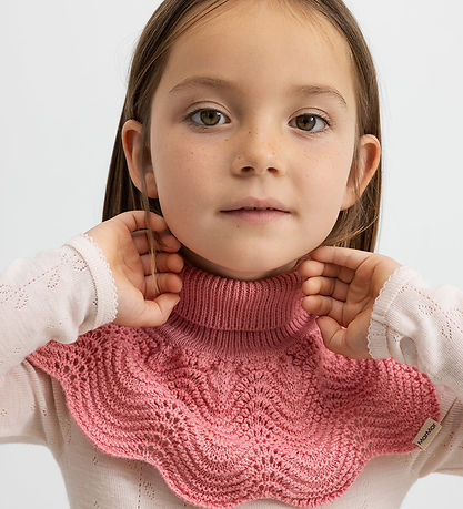 MarMar Neck Warmer - Wool/Cotton - Knitted - Alani - Raspberry