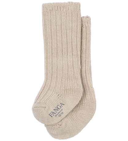 Fanga Fontana Socks - Wool - Knitted - Lana - Sand