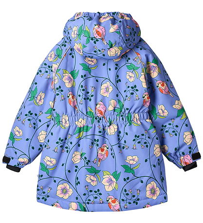 Småfolk Winter Coat - Purple delight w. Birds and Flowers