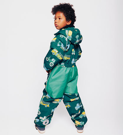 Småfolk Snowsuit - Evergreen w. Vehicles