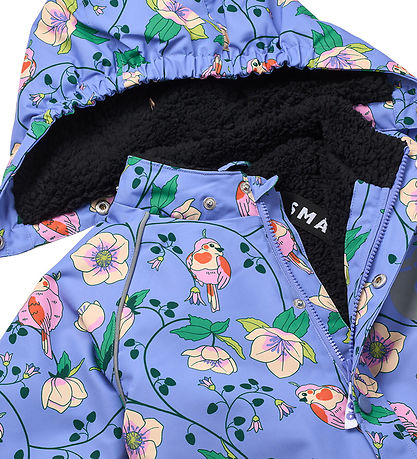 Small flock Snowsuit - Purple delight w. Birds and Flowers