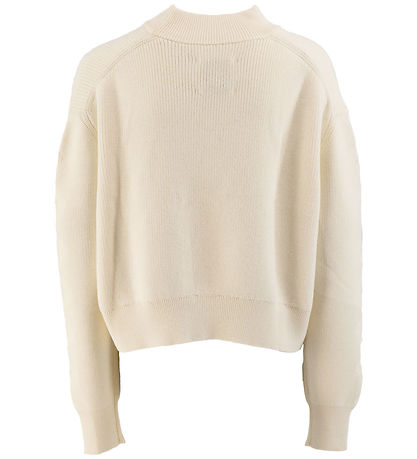 G-Star RAW Bluse - Strick - Zopfmuster - Milch