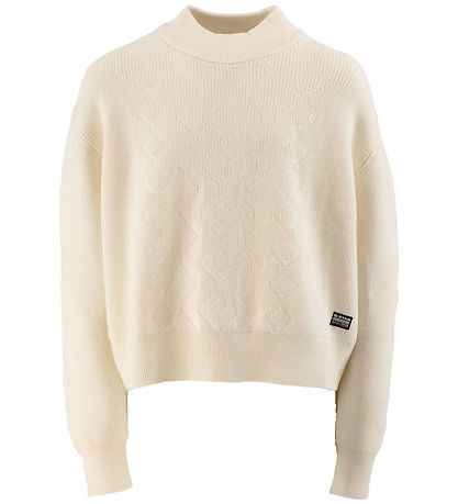 G-Star RAW Bluse - Strick - Zopfmuster - Milch