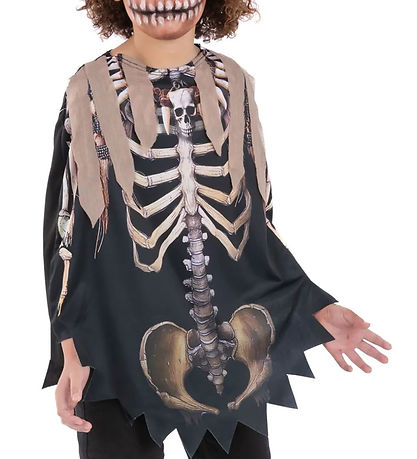 Smiffys Kostüm - Voodoo Hexendoktor Poncho - Braun/Schwarz