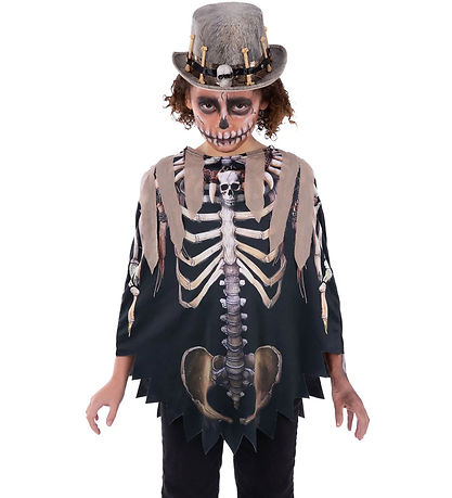 Smiffys Kostüm - Voodoo Hexendoktor Poncho - Braun/Schwarz