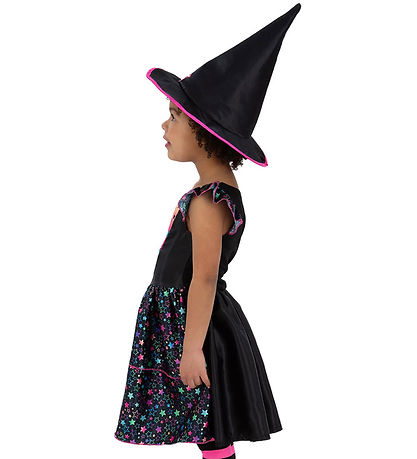 Smiffys Kostüm - Neon Star Hexe - Pink/Schwarz