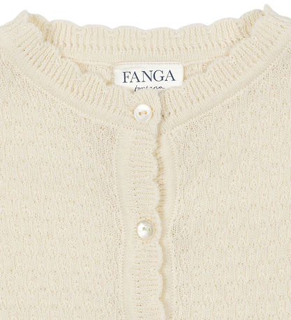Fanga Fontana Cardigan - Strikk - Venti Pointelle - Antique Whit
