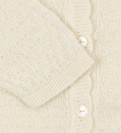 Fanga Fontana Cardigan - Strikk - Venti Pointelle - Antique Whit
