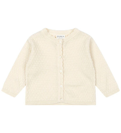 Fanga Fontana Cardigan - Strikk - Venti Pointelle - Antique Whit
