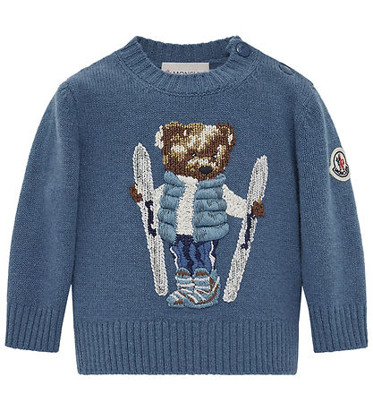 Moncler Blouse - Knitted - Medium+ Blue w. Soft Toy