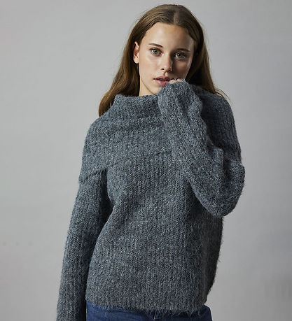 LMTD Bluse - Strick - NlfNulo - Dark Grey Melange