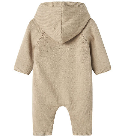 Name It Jumpsuit w. Foer - Knitted - NbnOlly - Iceland Fossil