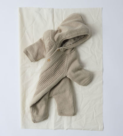 Name It Jumpsuit w. Foer - Knitted - NbnOlly - Iceland Fossil