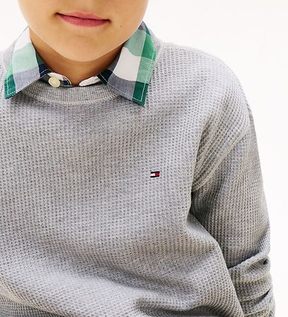 Tommy Hilfiger Bluse - Strick - Light Grey HeatherGREY