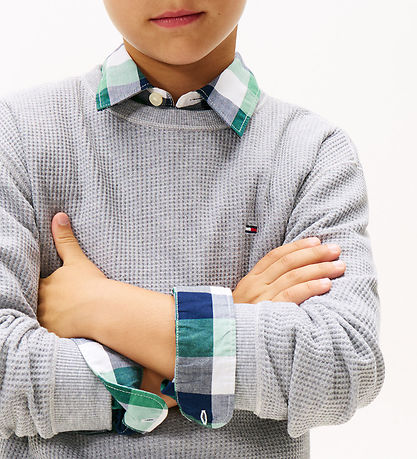Tommy Hilfiger Bluse - Strick - Light Grey HeatherGREY