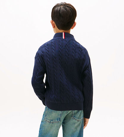 Tommy Hilfiger Zip-Pullover - Dark Nacht Marineblau