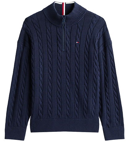 Tommy Hilfiger Zip-Pullover - Dark Nacht Marineblau